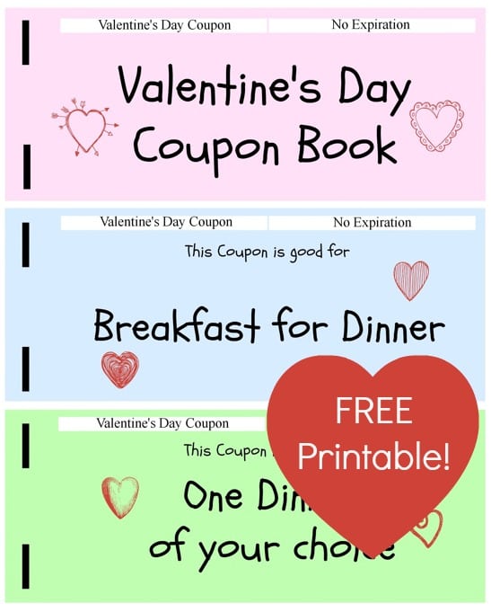 FREE Printable Valentines Day Coupon Book For Kids Jinxy Kids