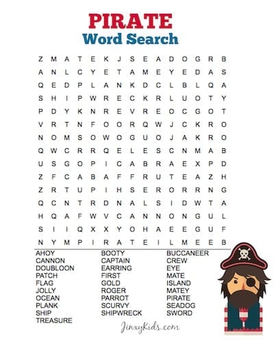 Printable Pirate Pictures Printable Word Searches - vrogue.co