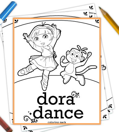 dora halloween printable coloring pages