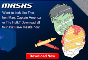 FREE Printable Avengers Masks to Color - Jinxy Kids