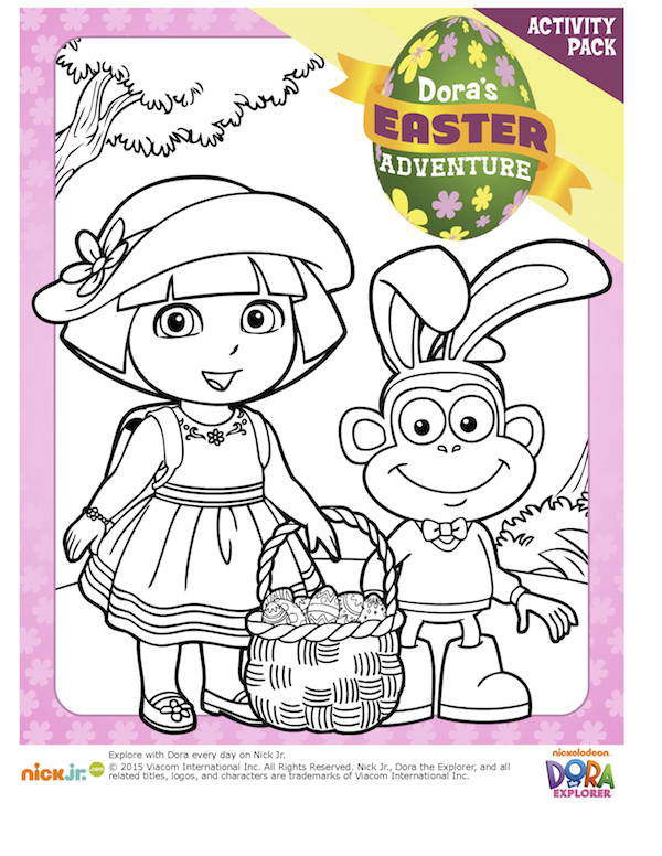 Free Printable Dora Easter Activity Pack