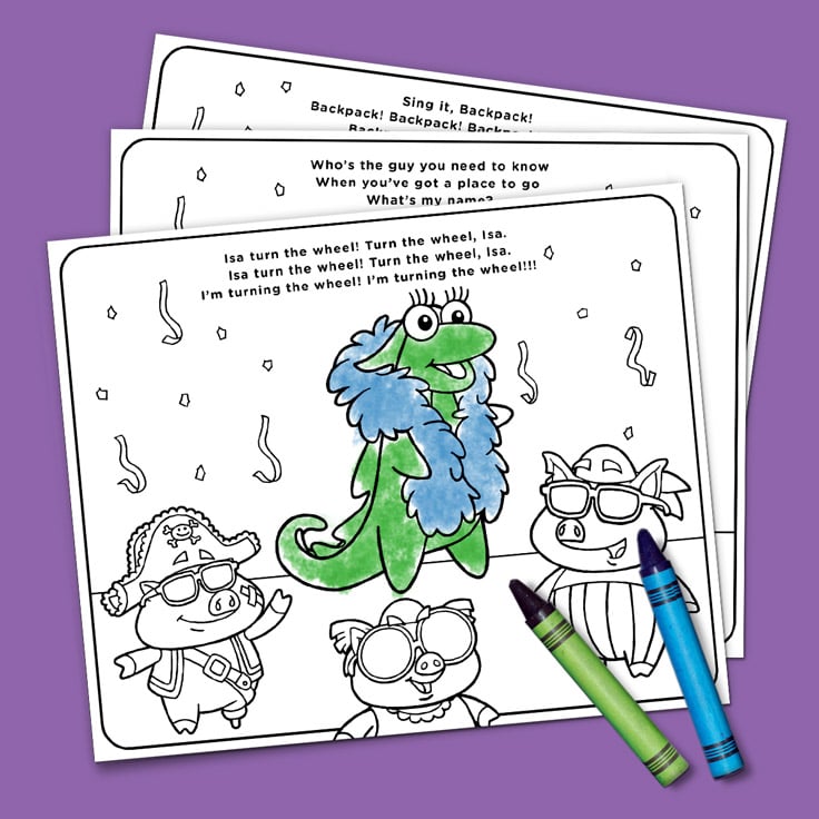 Dora Music Printable Coloring Pages