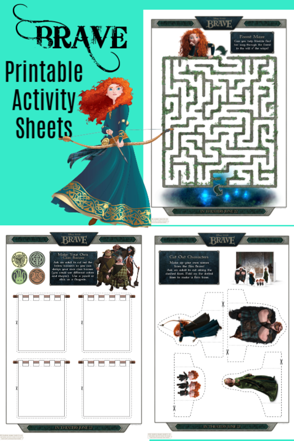 Brave Printable Activity Sheets