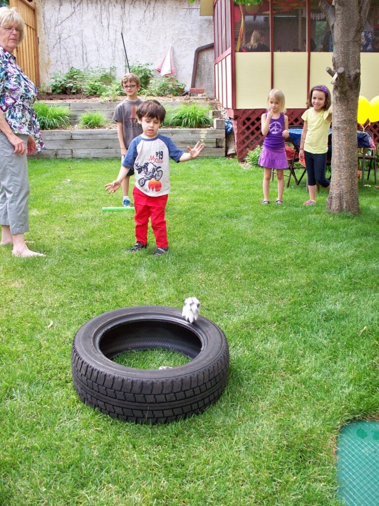 Cars Birthday Party Game with Tire