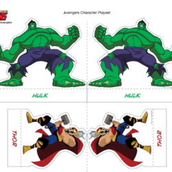 Printable Paper Avengers Playset