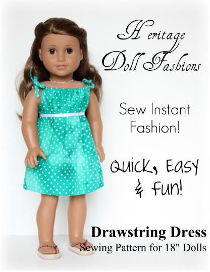 American Girl Doll Clothes {Easy Doll Dress To Sew}