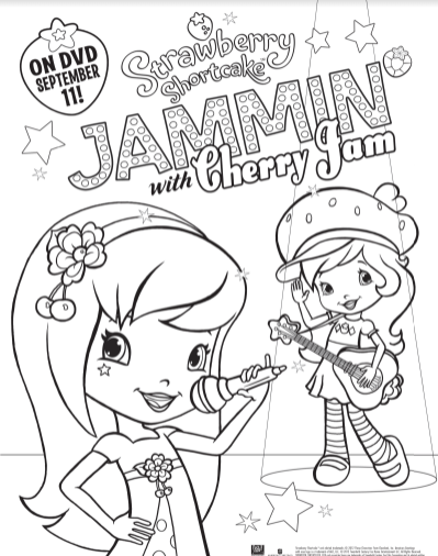 Strawberry Shortcake coloring pages to print for free - Strawberry Shortcake  Kids Coloring Pages