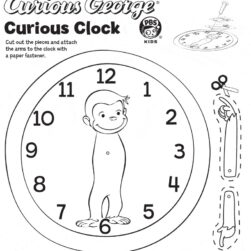 Curious George Clock Printable