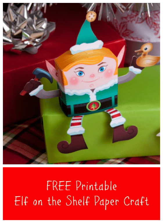 FREE Printable Elf On The Shelf Paper Craft Jinxy Kids