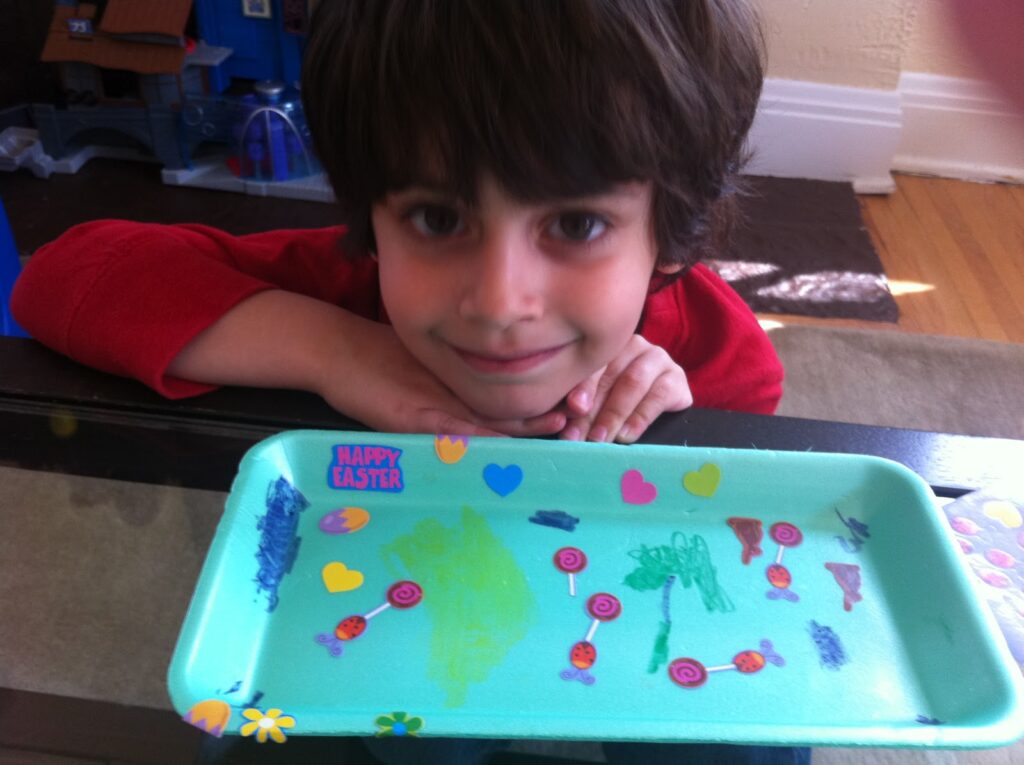 Easter Craft with Styrofoam Tray