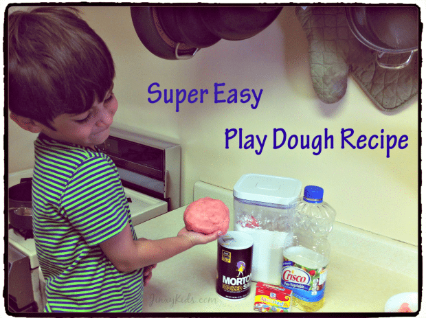 Super Easy Play Dough Recipe - Flour, Salt, Oil and Water - Jinxy Kids