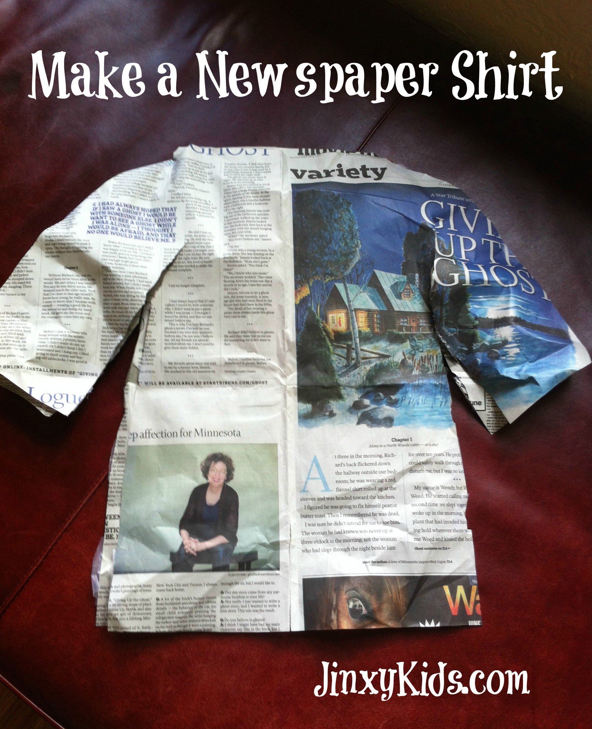 Newspaper Shirt Craft Project