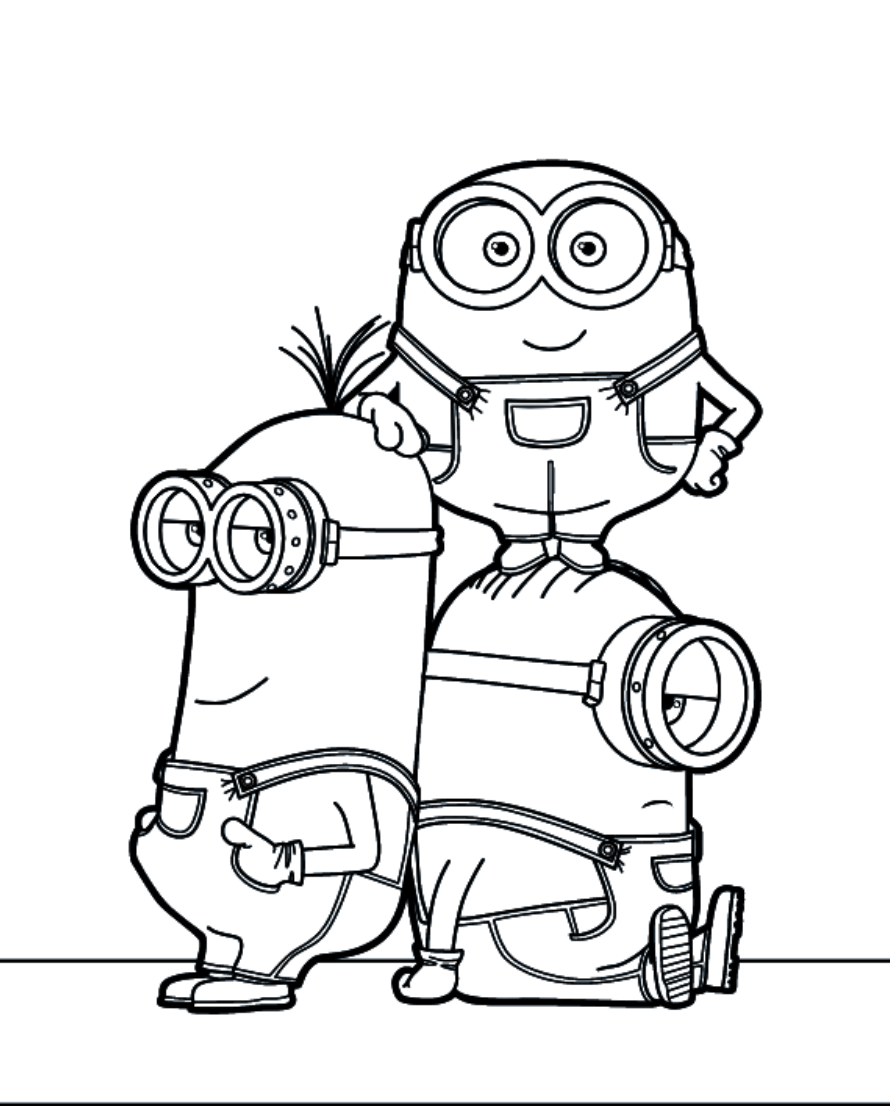 despicable me minion coloring pages dave