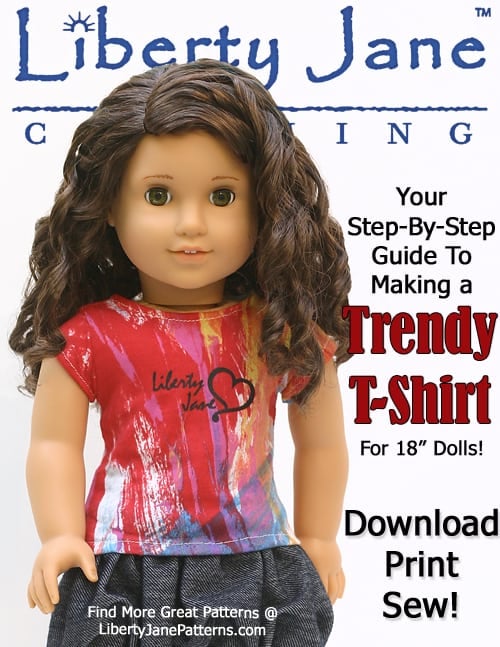 american girl doll t-shirt pattern