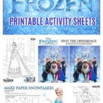 Free Printable FROZEN Activity Sheets