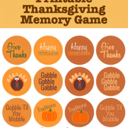 Printable Thanksgiving Memory Game JK