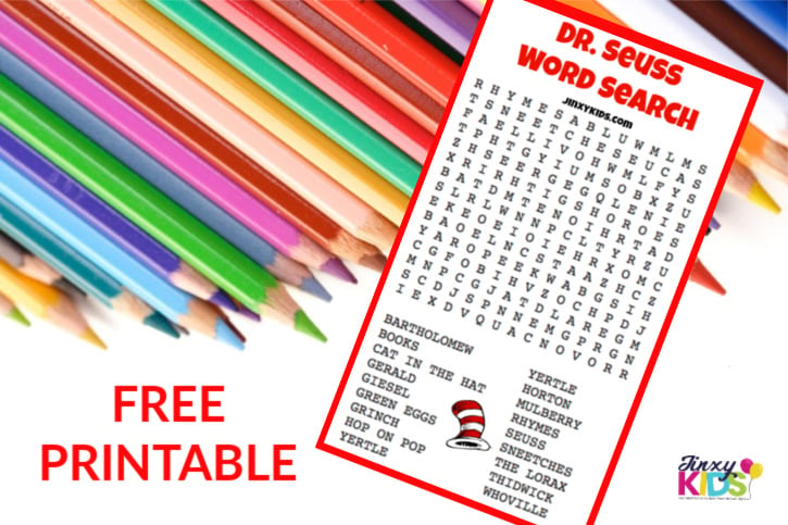 FREE PRINTABLE DR SEUSS WORD SEARCH PUZZLE
