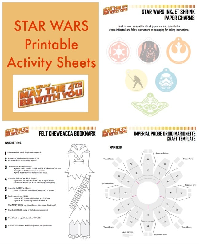 Star Wars Printable Activity Sheets