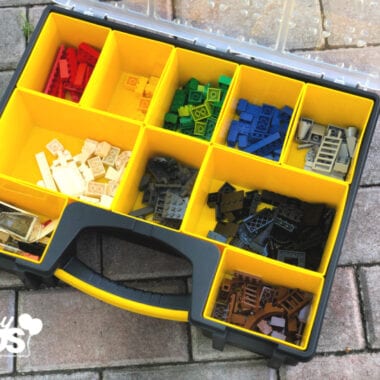 LEGO stored in tool box