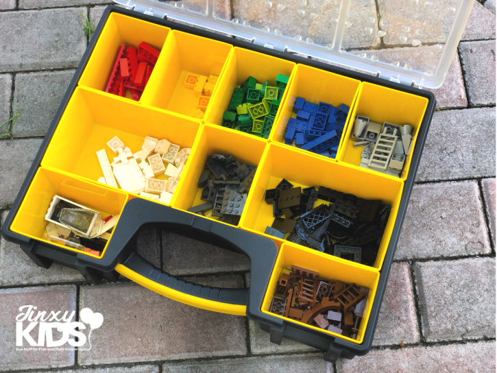 LEGO stored in tool box