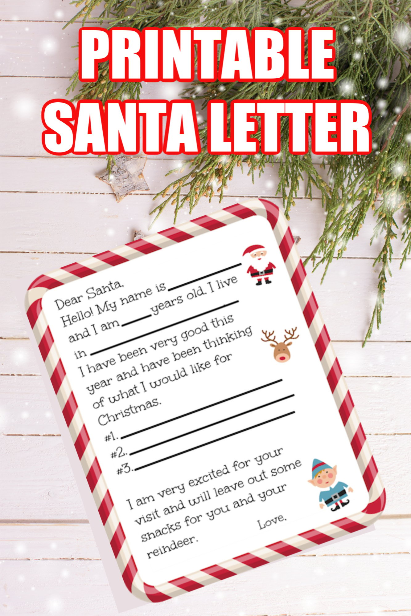 Free Printable Santa Letter - Jinxy Kids