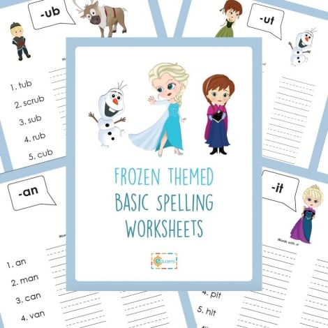 Frozen Spelling Worksheets