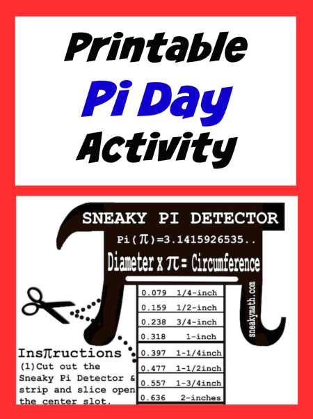 Pi Day Printable Activity: Make Your Own Sneaky Pi Detector - Jinxy Kids