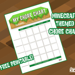 Free Printable Minecraft Themed Chore Chart