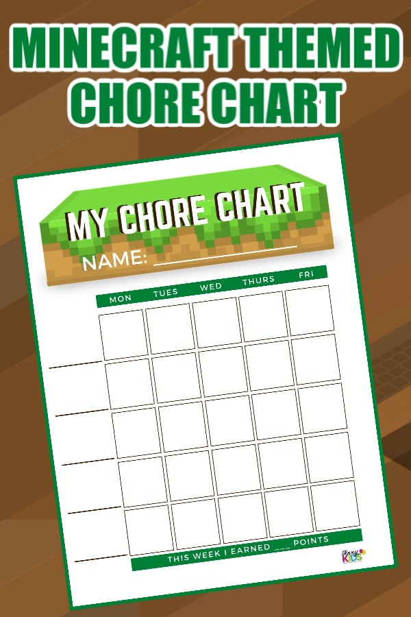 Minecraft Printable Chore Chart