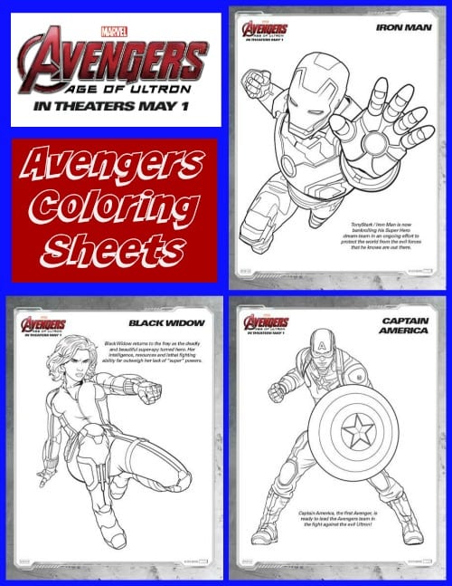 Avengers Coloring Sheets