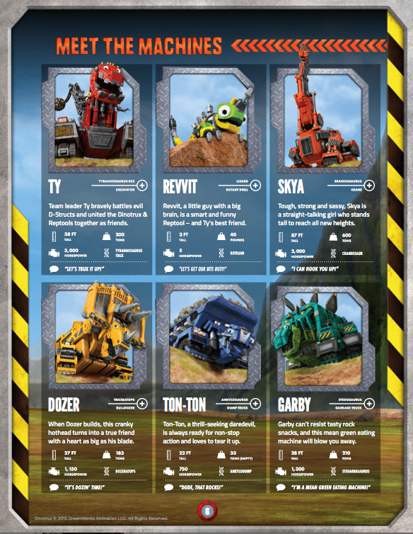 Dinotrux Character Guide