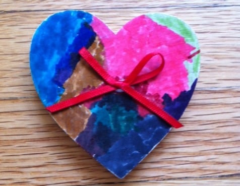 decorated heart with bow