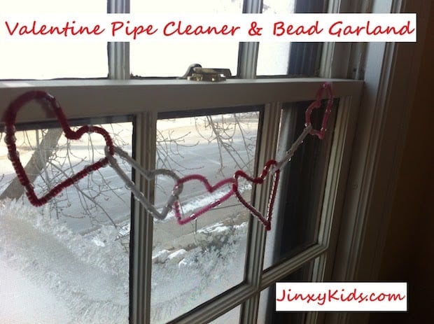 valentine garland pipe cleaners