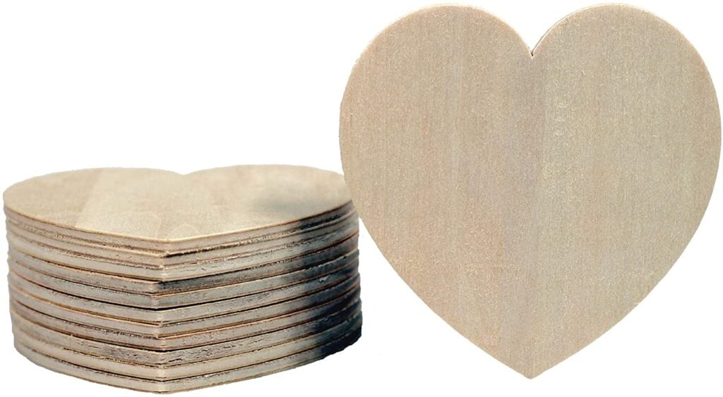 wood heart cutouts