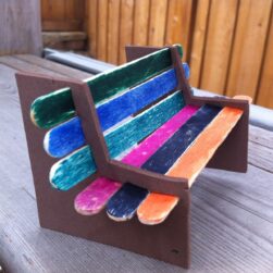 Craft Stick Park Bench Kids Craft