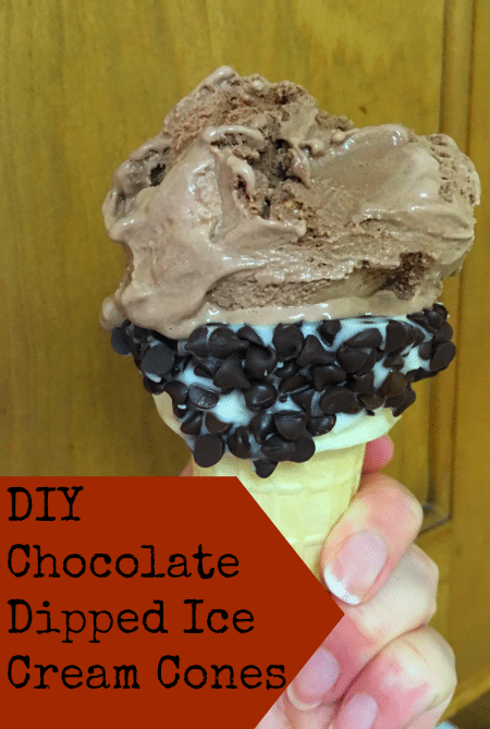 Chocolate Dipped Ice Cream Cones Recipe