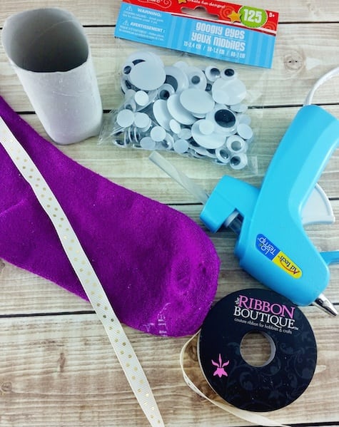 DIY Monster Sock Puppet Craft Supplies