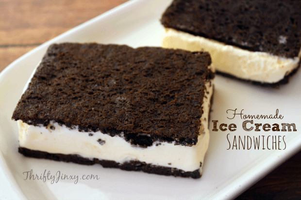 Homemade Ice Cream Sandwiches Recipe - Thrifty Jinxy