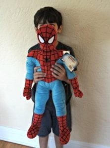 black spiderman plush