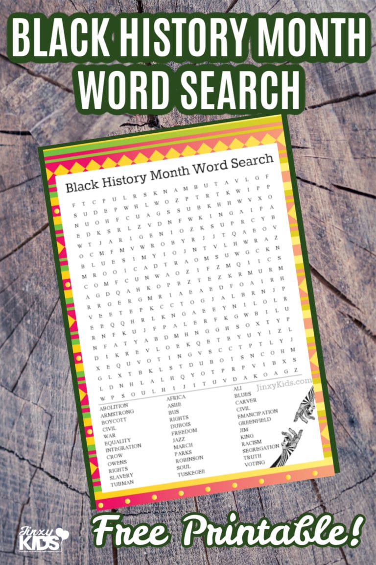 Free Black History Word Search Puzzles Printable