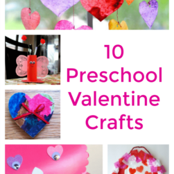 These 10 Preschool Valentine Crafts include ten activities featuring hearts and all things Valentine's Day perfect for toddlers and preschool kids!