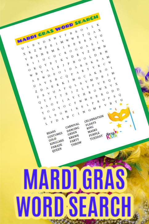 Free Printable Mardi Gras Word Search Puzzle