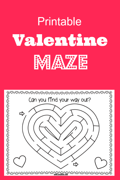 Your kids can use a pencil, crayon or marker to make their way through the maze. Once they have found their way, they can color in their heart maze.