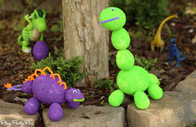 Purple and Green Dinosaur Crafts
