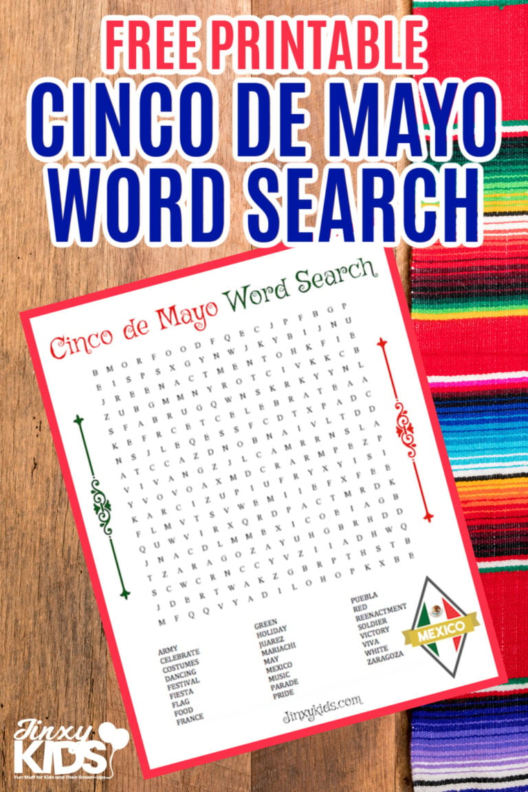 Free Printable Cinco de Mayo Word Search Puzzle Jinxy Kids