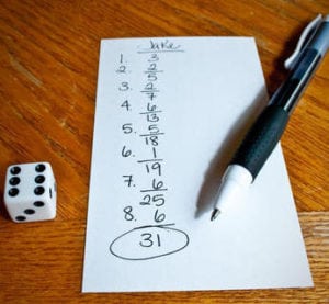 Over-the-Edge Dice Addition Game for Math Fun - Jinxy Kids