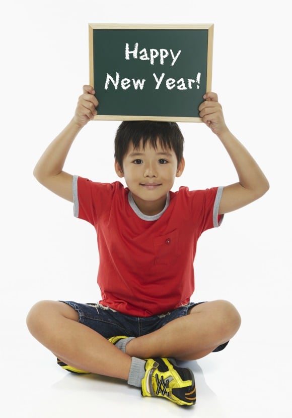 Happy New Year Child Chalk Board