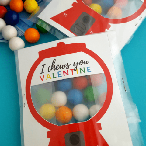 Printable Valentine's Day Gumball Cards I 