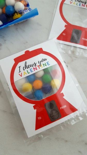 DIY Gum ball Machine Valentines Printable