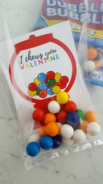 Printable DIY Gumball Machine Valentines